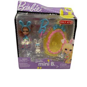 Mattel 2009 Barbie Mini B. #23 Easter Mini Doll With Bunny NEW